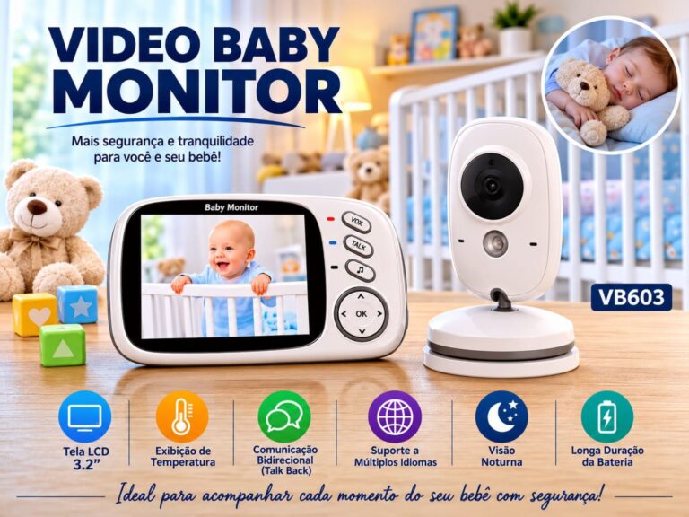 VIDEO BABY MONITOR VB603 – Segurança e tranquilidade para o seu bebê!